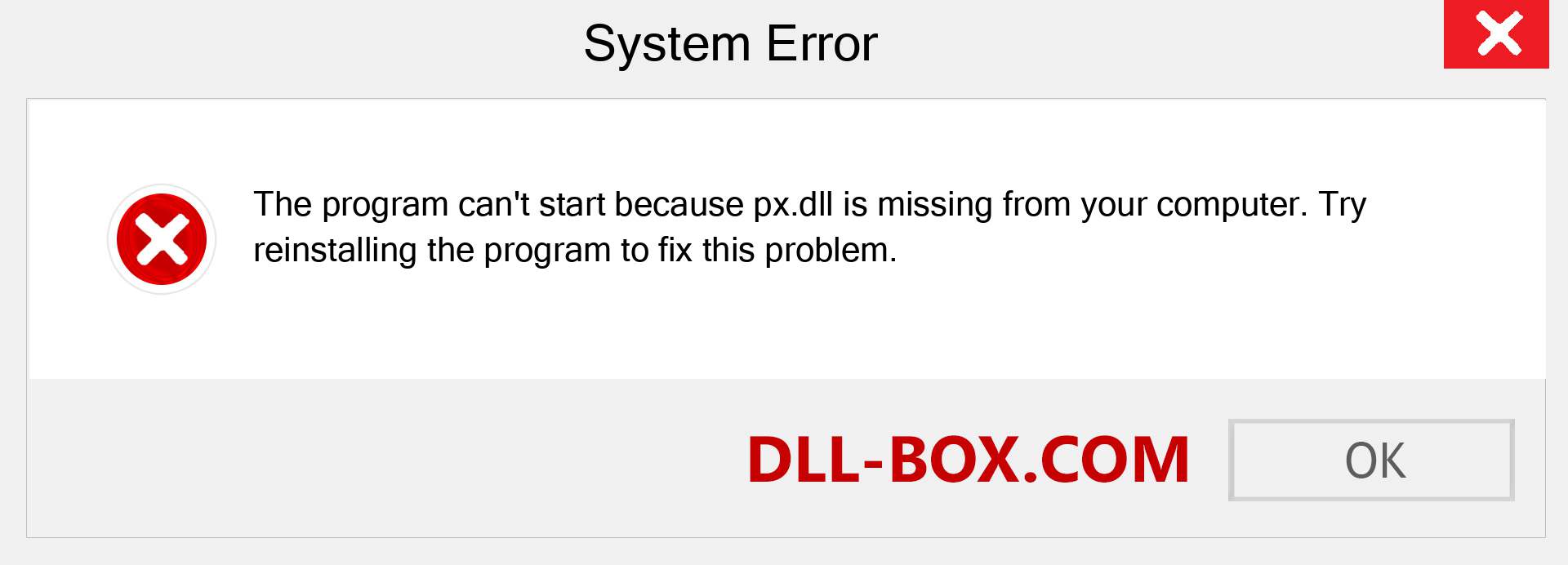  px.dll file is missing?. Download for Windows 7, 8, 10 - Fix  px dll Missing Error on Windows, photos, images